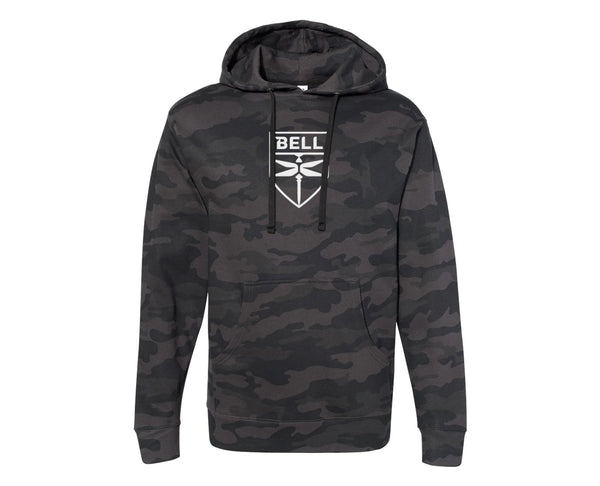 Unisex Hooded Sweatshirt - Black Camo