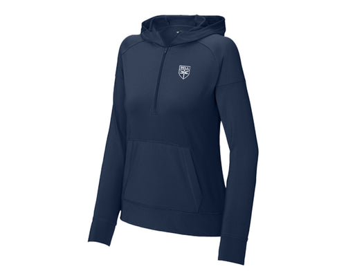 Ladies Stretch Half Zip Hoodie