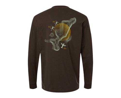 Unisex Super Heavyweight Long Sleeve Pocket Tee- Brown