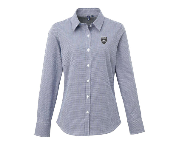 Ladies Microcheck Gingham Woven