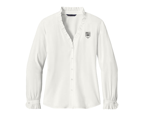Ladies Brooks Brothers Ruffle Collar Blouse