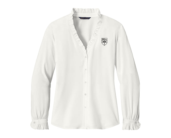 Ladies Brooks Brothers Ruffle Collar Blouse