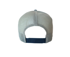 Striped Woven Applique Trucker Hat