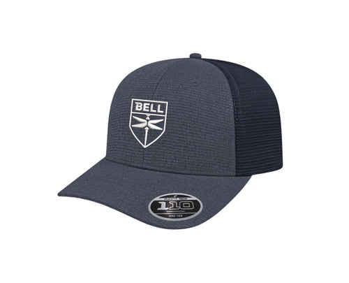 Flexfit 110 Ribbed Tri-blend Trucker Hat-Navy