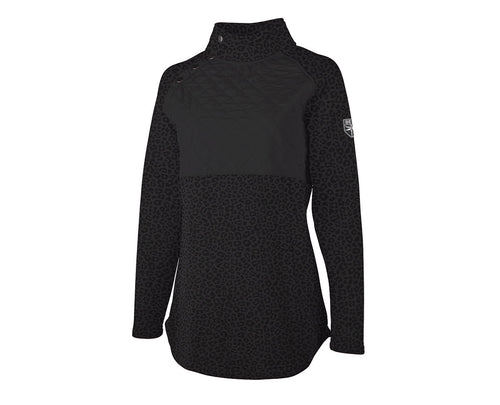 Ladies Printed Asymmetrical Snap Sweatshirt