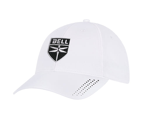 Nylon Hat with Perforated Visor-white
